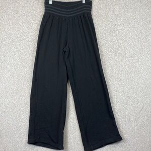 Sincerely Jules double gauze pull on trousers M wide leg cotton black beachy